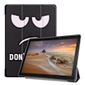 Miniatyrbild 1 av 8: Tri-fold Fodral till Lenovo Tab E10 - Do not Touch Me Svart