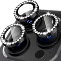 iPhone 15 Pro / 15 Pro Max Ring Circle Lens - elokuvasetti Glitter Black