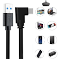 Miniatyrbilde 3 av 6: Oculus Quest VR - koblingskabel USB3.0 til Type - C datakabel 5m Black