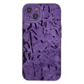 Pikkukuva 4 / 7: iPhone 15 Plus TPU Kuori Elektroplating Rypistynyt Epätasainen Puhelimen Suojakotelo Purple