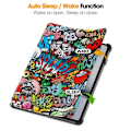 Pikkukuva 5 / 7: OnePlus Pad 2 Tri-fold Stand Wake/Sleep Cover -tablettikotelo - Graffiti Multicolor