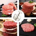 Miniatyrbillede 5 af 8: Burgerpresser 14 cm i rustfrit stål med fjeder og aftagelige dele Silver