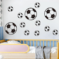 Miniatyrbild 5 av 8: Fotbollsmönster Väggdekal Fotbollsdekal för barnrum Pojke sovrum Vit