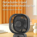 Miniatyrbillede 4 af 6: 6" fan køleventilator + stativ til camping barnevogn White