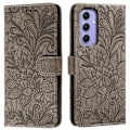 Miniatyrbild 1 av 6: Till Samsung Galaxy A16 5G / A16 4G fodral i PU-läder med Blommönster - Grå grå