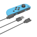 Miniatyrbillede 1 af 8: 2 i 1 opladningskabel kompatibel med Nintendo Switch Joy-Con 2,5 m forlænget USB-opladerledning Black