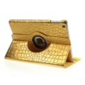 Miniatyrbild 2 av 11: Fodral iPad Air / iPad 9.7 2017 & 2018 360 rotation Krokodil Guld Guld
