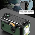Miniatyrbild 3 av 11: handvev Radio 12000mAh Power Bank Batteri ficklampa Sol laddning Svart
