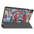Miniatyrbillede 2 af 8: Tri-fold Stand Cover for Lenovo Tab P11 TB-J606F - Graffiti Multicolor