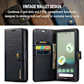 Miniatyrbilde 9 av 11: DG.MING for Google Pixel 6a Avtakbart 2-i-1 Lommebokdeksel Black