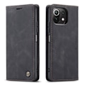 Miniatyrbillede 1 af 9: CASEME Retro tegnebog taske til Xiaomi Mi 11 Lite - Sort Black