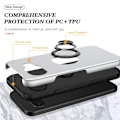 Miniatyrbillede 4 af 7: Til Google Pixel 9A Fingerring Kickstand Hybrid Taske Silver