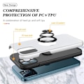 Miniatyrbillede 4 af 8: iPhone 13 Pro Finger Ring Kickstand Hybrid Case - Silver Silver