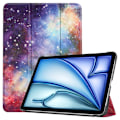 Miniatyrbillede 1 af 8: Til iPad Air 11 (2024) Etui Tre-fold Stativ Tablet Cover - Galaxy Multicolor