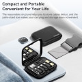 Miniatyrbild 5 av 9: TOOCKI USB-C till USB-C-kabel USB+iP+Micro USB-adaptrar fodral Svart