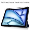 Miniatyrbild 2 av 11: Till iPad Air 11 (2024) Slim fit tri-fold fodral Pennfack - MörkBlå Mörkblå