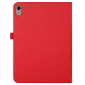 Miniatyrbillede 5 af 5: For iPad 10.9 (2022) Tablet Case Cover Cloth Texture - Pink Red