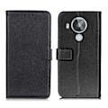 Miniatyrbillede 1 af 8: Litchi Wallet Stand Case for Nokia 7.3 Black