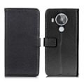 Pikkukuva 1 / 8: Litchi Wallet Stand Case for Nokia 7.3 Black