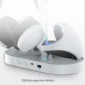 Miniatyrbillede 5 af 11: Oplader til PS5 VR Headset Opladningsskærmstativ Dual Controller Station Grey