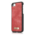 Pikkukuva 9 / 11: CASEME iPhone 8 / 7 / SE Retro Split läder plånboksfodral - Röd Red