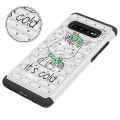Miniatyrbillede 2 af 5: Samsung Galaxy S10+ Pattern PC TPU Phone Shell - Unicorn Black