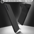 Miniatyrbillede 4 af 8: Jazz Twill Texture TPU Cover til Samsung Galaxy A50 - Sort Black