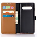 Miniatyrbillede 3 af 5: Crazy Horse Wallet Leather Stand Case for Samsung Galaxy S10+ - Brown Brown