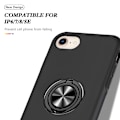 Miniatyrbillede 6 af 7: iPhone SE/8/7/6/6S Fingerring Kickstand Hybrid Taske Black