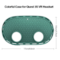 Miniatyrbild 6 av 10: För Meta Quest 3S Skyddsfodral VR Headset Silikonskydd Grön