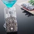 Miniatyrbillede 5 af 5: Marble Pattern IMD TPU Soft Back Case for Samsung Galaxy A40 - Style B Black