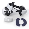 Pikkukuva 4 / 7: BOBOVR M3 Pro Meta Quest 3 VR-kuulokemikrofonin akkupäähihna White