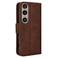 Miniatyrbillede 5 af 7: Wallet Stand Flip-telefonetui til Xperia 1 VI - Brun Brown