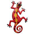 Miniatyrbillede 1 af 3: Gecko Ödla Väggdekor Trädgård prydnad 13x22cm - RØD Red