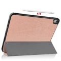 Miniatyrbillede 3 af 9: Apple iPad Air (2020) Trifoldet Stand Tablet-Taske - Rødguld Gold