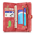 Pikkukuva 2 / 11: CASEME iPhone 8 / 7 / SE Retro Split läder plånboksfodral - Röd Red