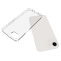 Miniatyrbild 5 av 5: För iPhone 16e Transparent TPU Reptåligt Skal + 2.5D Bågformat Skärmskydd Transparent