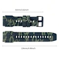 Miniatyrbillede 4 af 7: Armbånd til Garmin Fenix ​​​​7 / 7 Pro / 6 / 5 22 mm Silikone - Camouflage sort Black