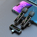 Miniatyrbild 11 av 11: Trådlös Lavalier-mikrofon Brusreducerande 2 sändare + 1 mottagare - USB-C Svart