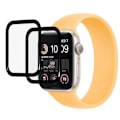 Pikkukuva 2 / 5: Apple Watch SE + SE 2022 44mm + Series 5/6 44mm Täysi peittävä näytönsuoja 2 kpl Transparent