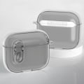 Miniatyrbilde 1 av 10: For AirPods 4 Hodetelefonveske Snap Switch Iskrystall Klar Skall - Transparent Grå Grey