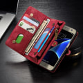 Miniatyrbillede 9 af 9: CASEME Samsung Galaxy S7 Retro läder plånboksfodral - Röd Red
