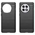 Miniatyrbild 1 av 8: Telefonfodral TPU Skal bakskal Carbon OnePlus 13R - Svart Svart
