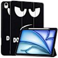 Miniatyrbild 1 av 6: Till iPad Air 13 (2024) Slim fit tri-fold fodral Pennfack - Don't Touch Svart