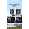 Pikkukuva 9 / 11: Akku AMAGISN for GoPro Hero 12/11/10/9 3,85V 1800mAh ladattava Li-Ion Black