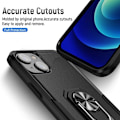 Pikkukuva 9 / 11: iPhone 14 Plus iskunkestävä TPU+PC Kickstand Puhelinkotelo Autoon kiinnitettävä metallilevy - musta Black
