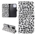 Miniatyrbillede 1 af 7: Leopardmønster tegnebogsovertræk til iPhone 12/12 Pro White