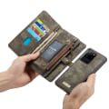 Miniatyrbild 5 av 11: CASEME Samsung Galaxy S20 Ultra Retro läder plånboksfodral - Grå grå