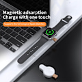 Miniatyrbild 6 av 9: Trådlös Snabb laddare magnetisk för Apple Watch Series 1-8 USB-C Svart