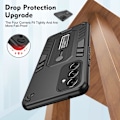 Miniatyrbillede 5 af 7: Til Samsung Galaxy A54 5G Kickstand Hybrid-etui Dobbeltlagsbeskyttelse Black